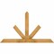Ekena Millwork Saratoga Rough Sawn Timber Gable Bracket, Western Red Cedar, 60"W x 35"H x 4"D x 4"F, 14/12 Pitch GBW060X35X0404SAR00RWR - alternate 1